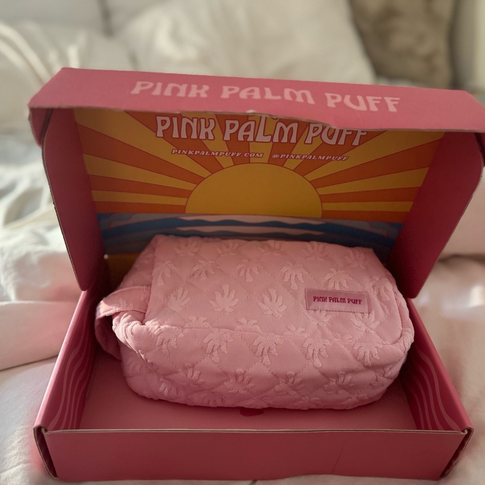 NWT Pink Palm Puff Bikini Two Piece Bahama Bliss Blue XS